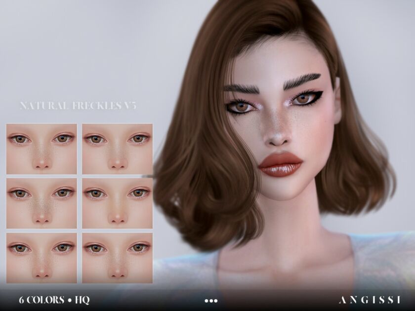 Natural Freckles V5 By Angissi Sims 4 CC