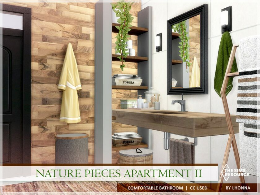 Nature Pieces – Bathroom /TSR CC Only/ By Lhonna Sims 4 CC