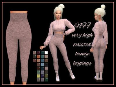 NFF Very High Waisted Lounge Leggings By Nadiafabulousflow Sims 4 CC