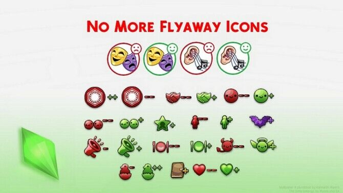 NO More Flyaway Icons By Gnasher316 Sims 4 CC