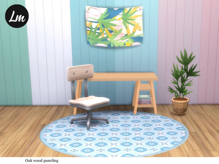 OAK Wood Paneling Sims 4 CC