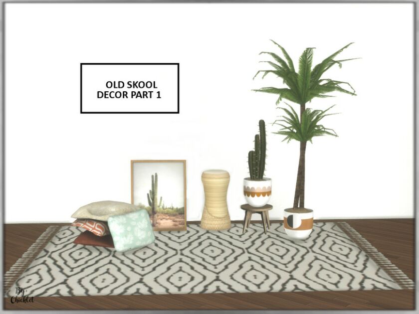 OLD Skool Sitting Room – Decor Part 1 By Chicklet Sims 4 CC