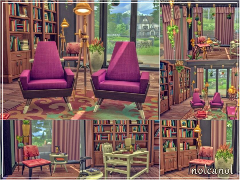 sims 4 cc open book library by nolcanol 6