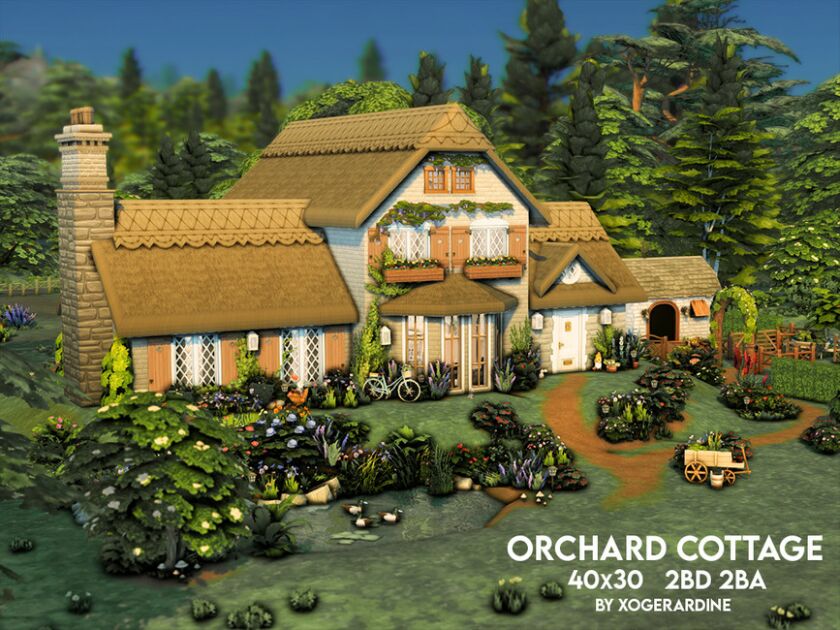 Orchard Cottage By Xogerardine Sims 4 CC