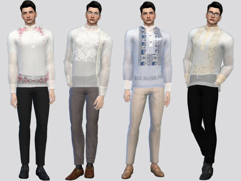 Organza Barong Tagalog By Mclaynesims Sims 4 CC