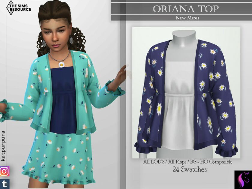 Oriana TOP By Katpurpura Sims 4 CC