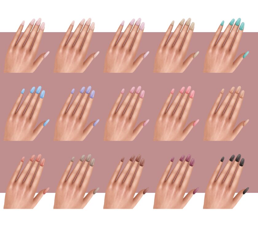 sims 4 cc oval nails 2