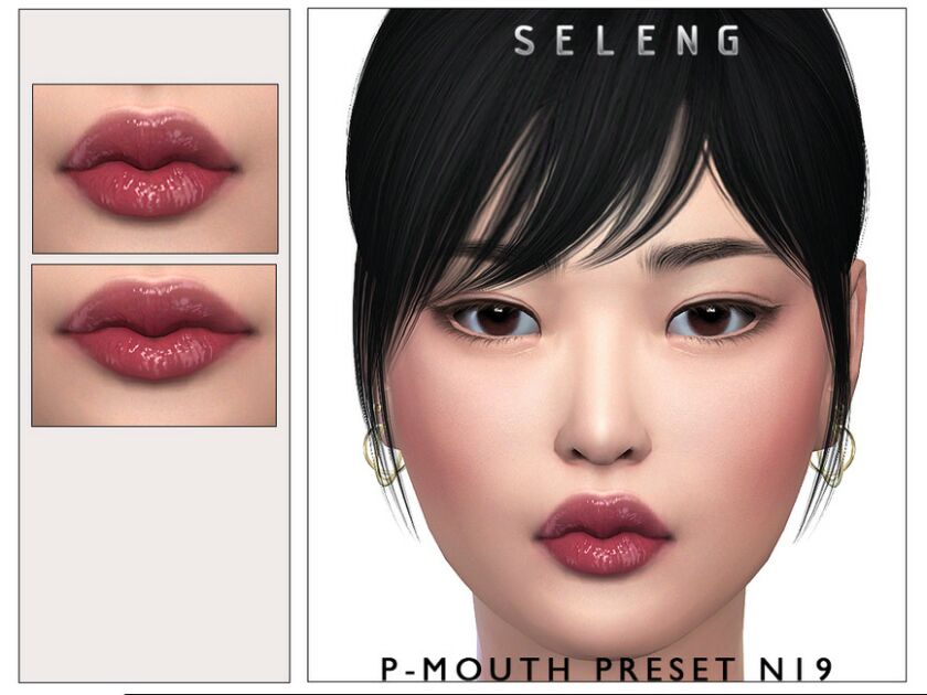 P-Mouth Preset N19 Sims 4 CC