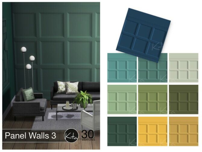 Panel Walls 3 By Ktasims Sims 4 CC