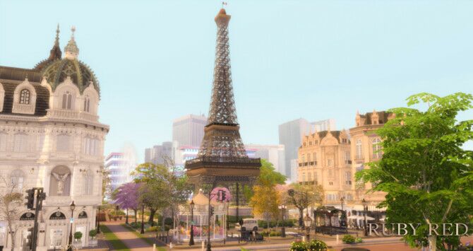 Paris City Build Sims 4 CC