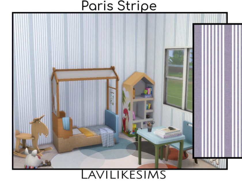 Paris Stripes By Lavilikesims Sims 4 CC