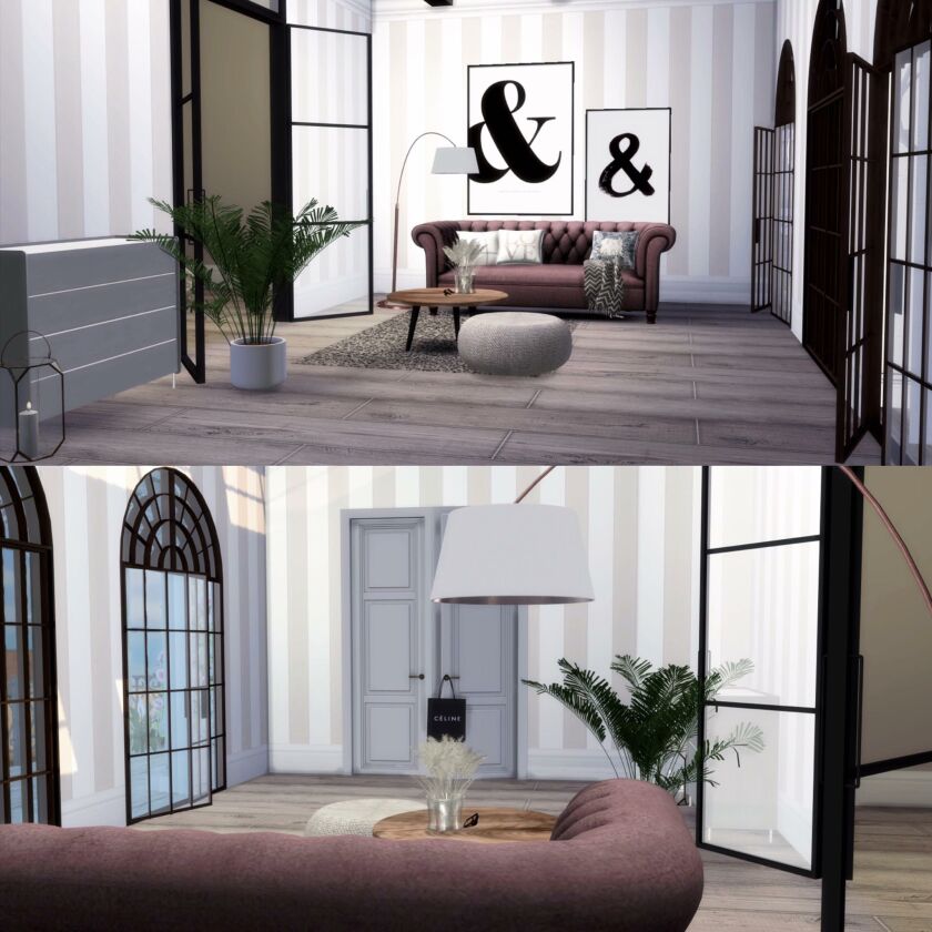 sims 4 cc parisian loft apartment by mrsbarbiex3 8