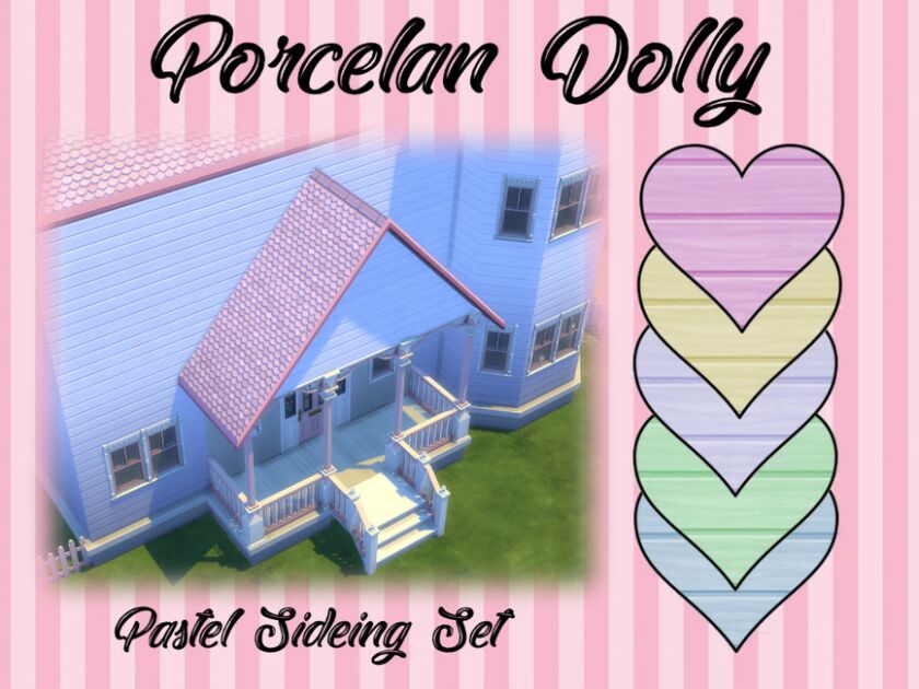 Pastel Siding SET By Porcelandolly Sims 4 CC