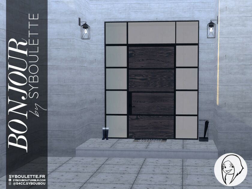 sims 4 cc patreon early release bonjour front door set part 1 by syboubou 4