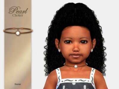 Pearl Choker Toddler By Suzue Sims 4 CC