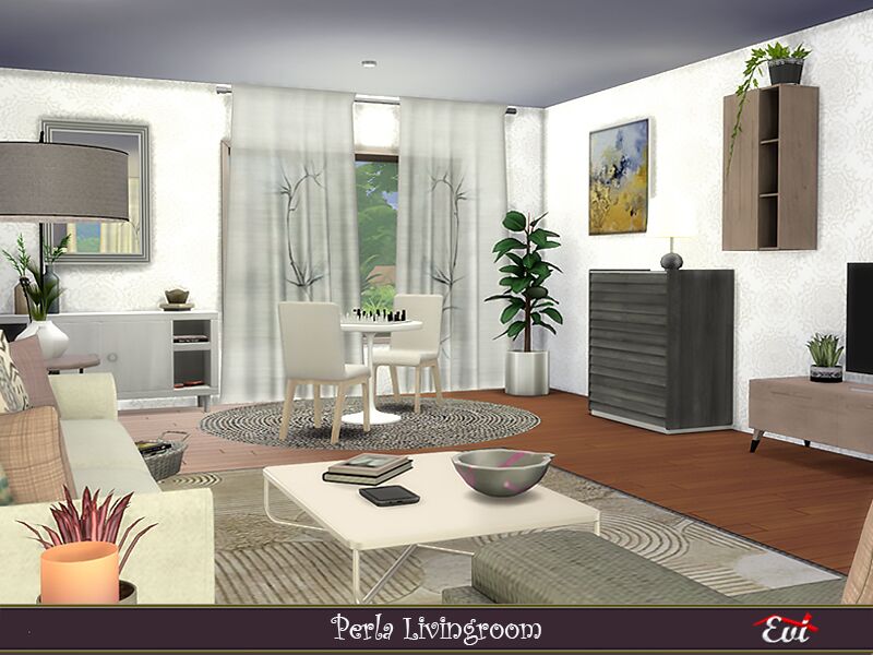 sims 4 cc perla livingroom by evi 2