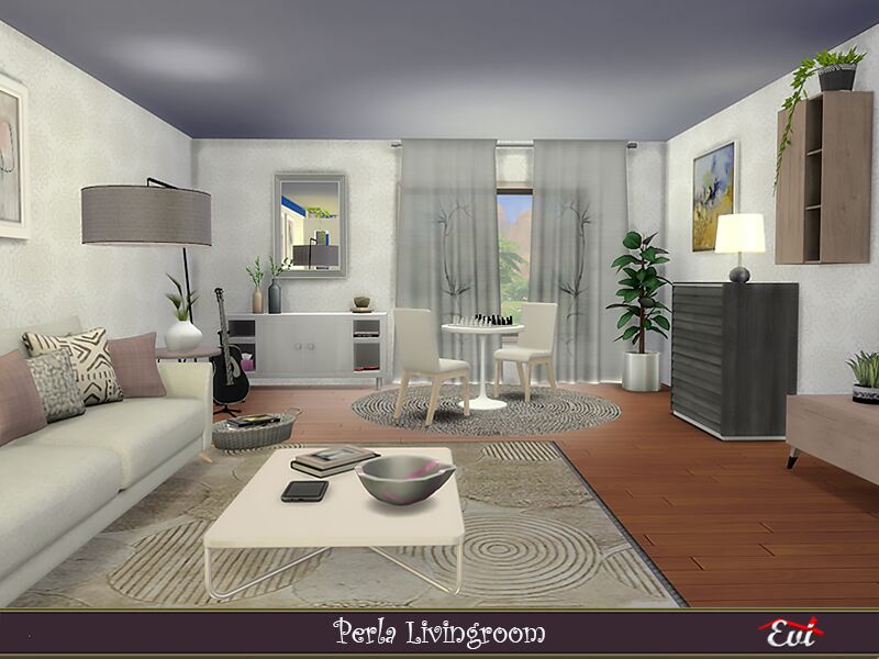 sims 4 cc perla livingroom by evi 5