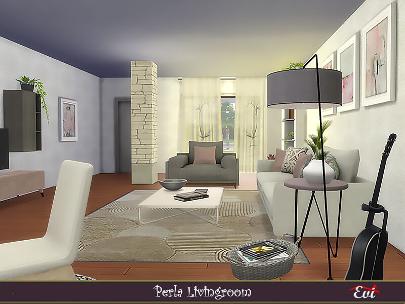 sims 4 cc perla livingroom by evi 6