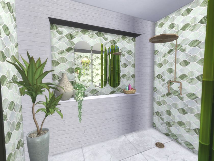 sims 4 cc plant lovers apartment bathroom 3