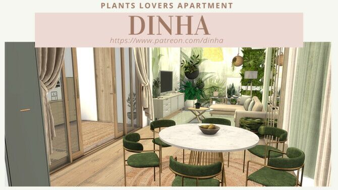 Plants Lovers Apartment Sims 4 CC