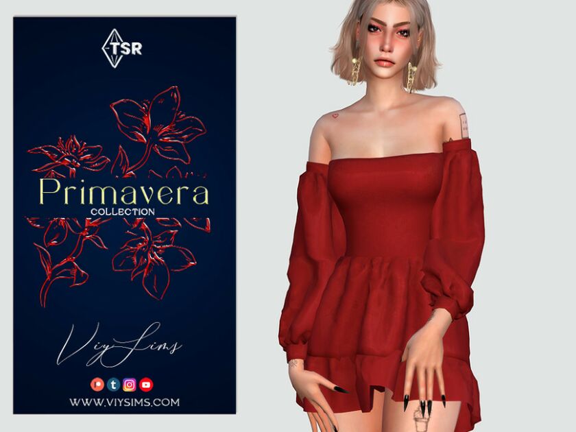 Primavera Collection – Dress [I] Sims 4 CC