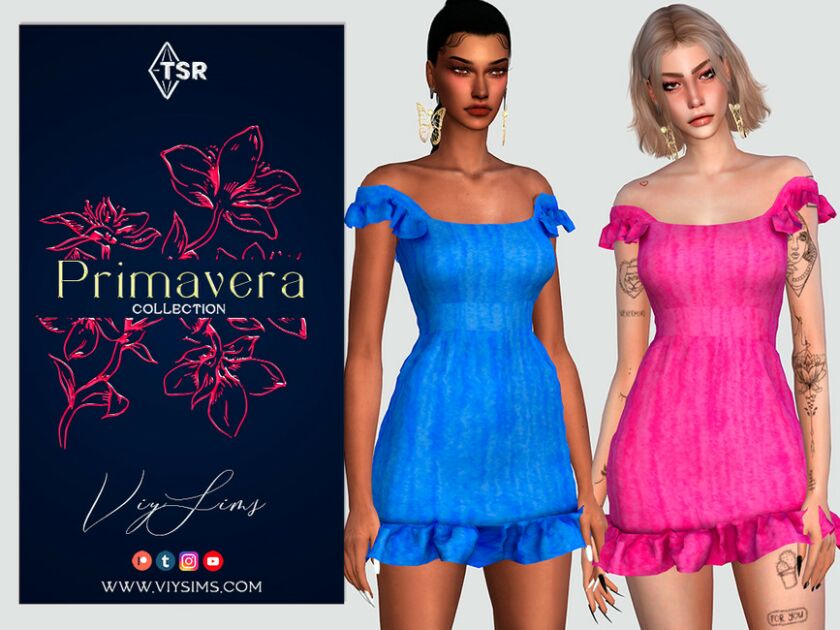 Primavera Collection – Dress [VI] Sims 4 CC