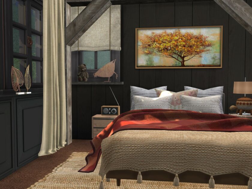 sims 4 cc pumpkin purple bedroom by fredbrenny 2