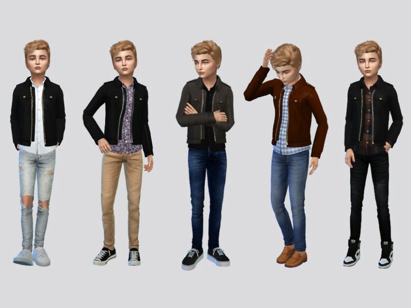 Rampardo Leather Jacket Boys By Mclaynesims Sims 4 CC