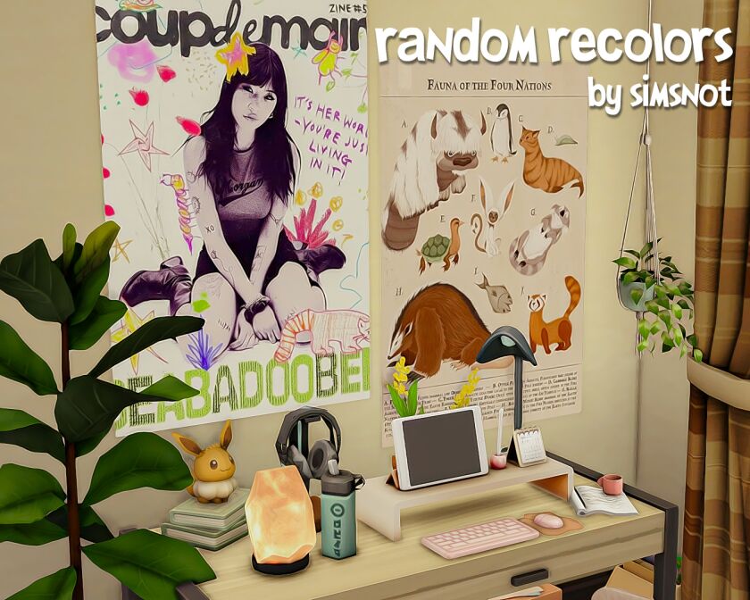 ♡. Rando Recolor Poster & Record SET !! Sims 4 CC