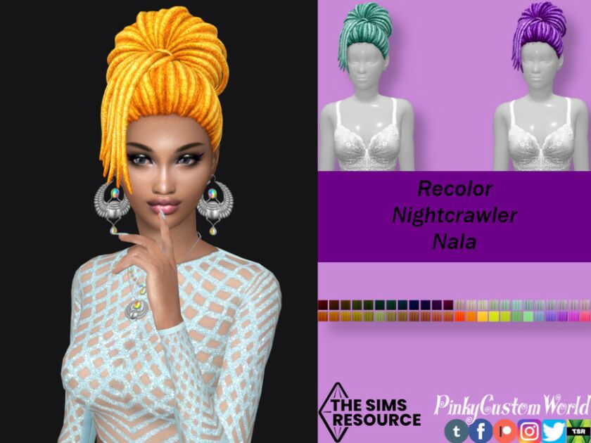 Recolor Of Nightcrawler’s Nala Hair By Pinkycustomworld Sims 4 CC