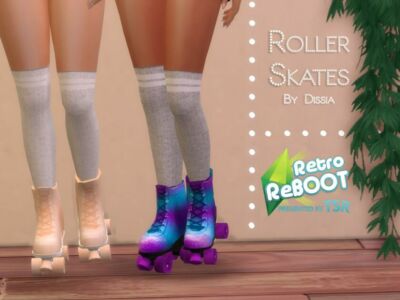 Retro Reboot – Retro Rollerskates SET By Dissia Sims 4 CC