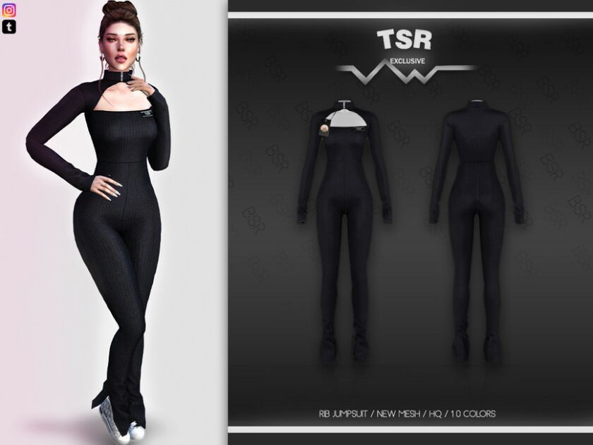 RIB Jumpsuit BD560 By Busra-Tr Sims 4 CC