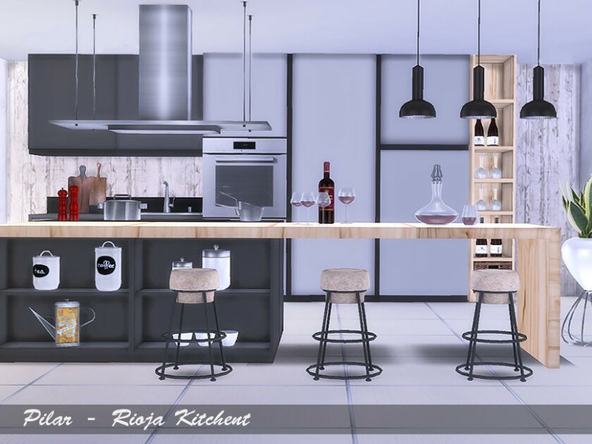 Rioja Kitchen By Pilar Sims 4 CC