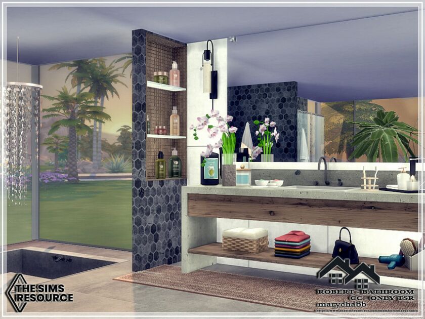 sims 4 cc robert bathroom cc only tsr by marychabb 2