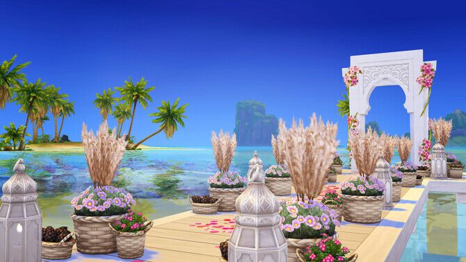 Romantic Beach Wedding Sims 4 CC