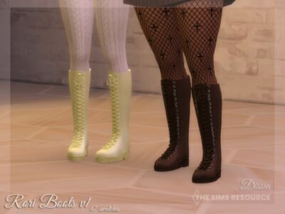 Rori Boots V1 (NO Straps) By Dissia Sims 4 CC