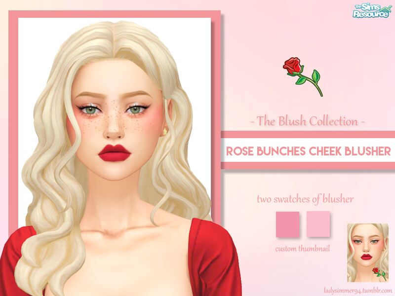 Rose Bunches Cheek Blusher By Ladysimmer94 Sims 4 CC