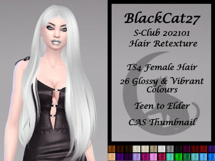 S-Club 202101 Hair Retexture (Mesh Needed) By Blackcat27 Sims 4 CC