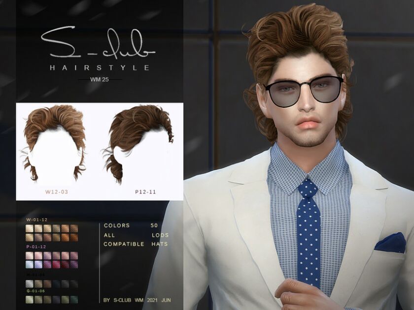 S-Club WM Hair 202025 By S-Club Sims 4 CC