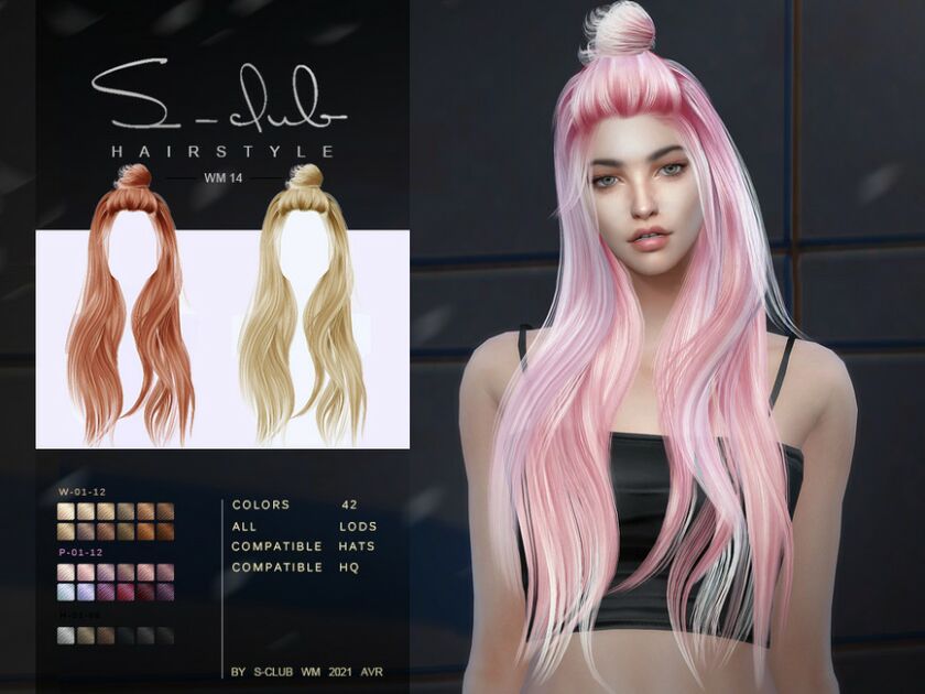 S-Club WM Hair 202114 By S-Club Sims 4 CC