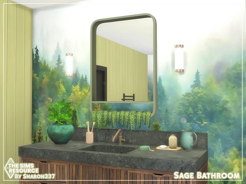 sims 4 cc sage bathroom tsr cc only by sharon337 3