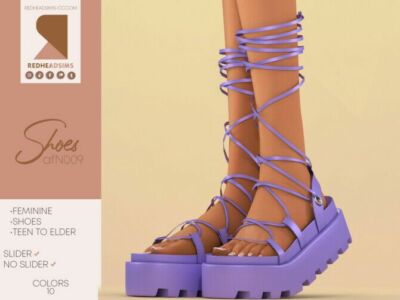 Sandals N009 By Redheadsims Sims 4 CC