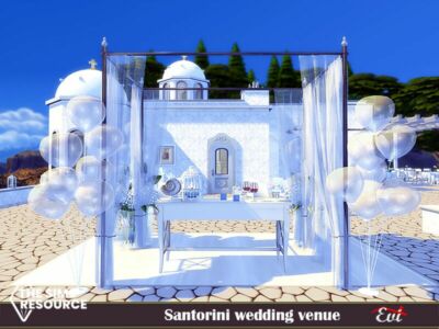 Santorini Wedding Venue_Tsr Only CC By EVI Sims 4 CC