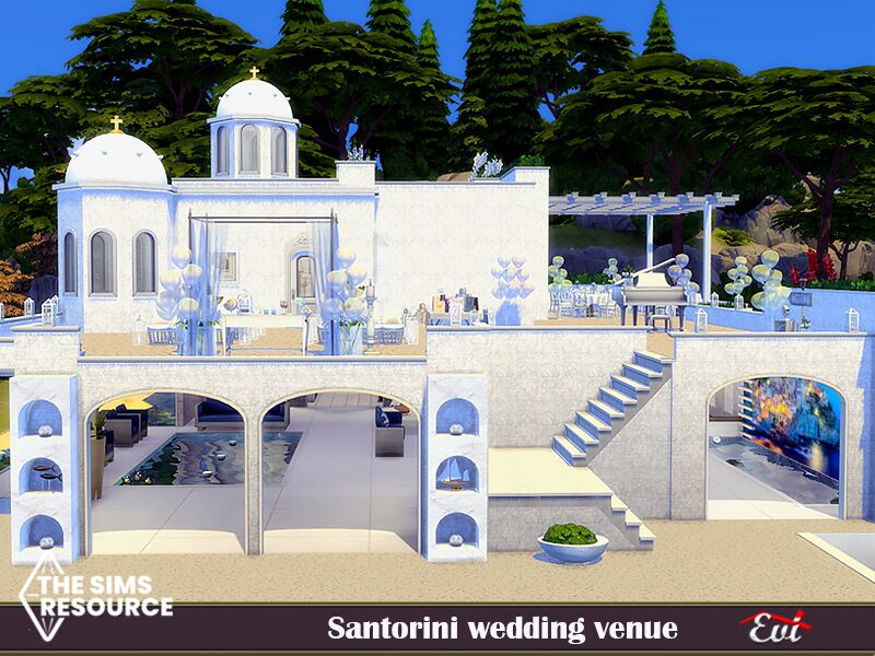 sims 4 cc santorini wedding venue tsr only cc by evi 2