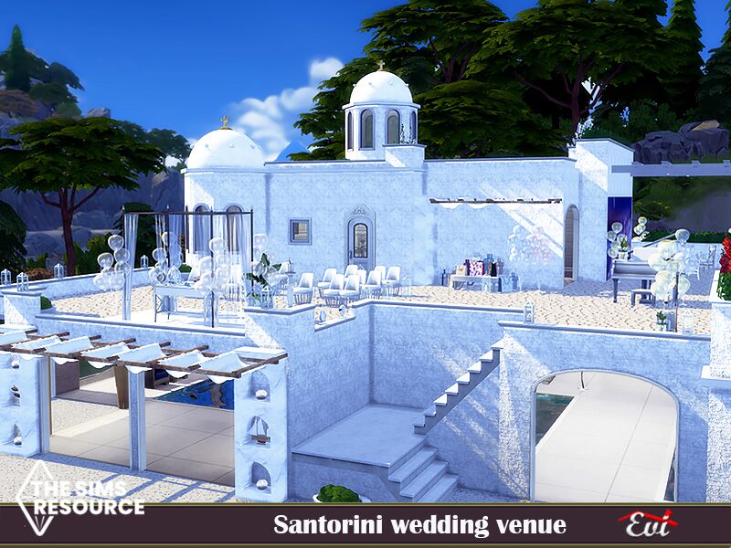 sims 4 cc santorini wedding venue tsr only cc by evi 3