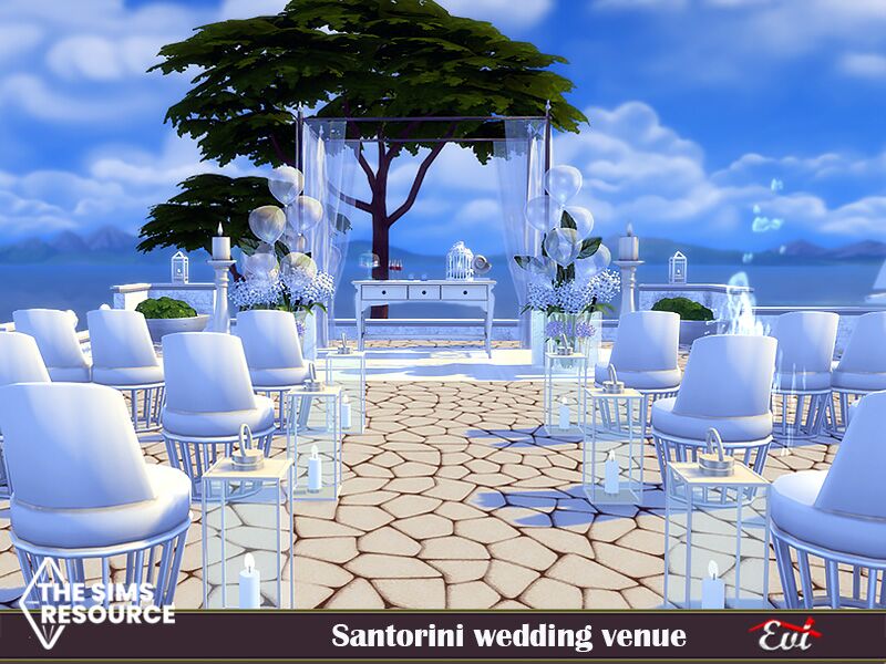 sims 4 cc santorini wedding venue tsr only cc by evi 4