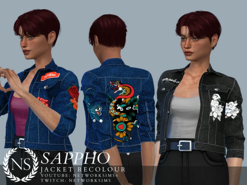 Sappho Jacket (Mesh Needed) Sims 4 CC