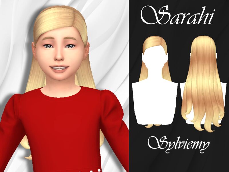 Sarahi Hairstyle (Child) By Sylviemy Sims 4 CC