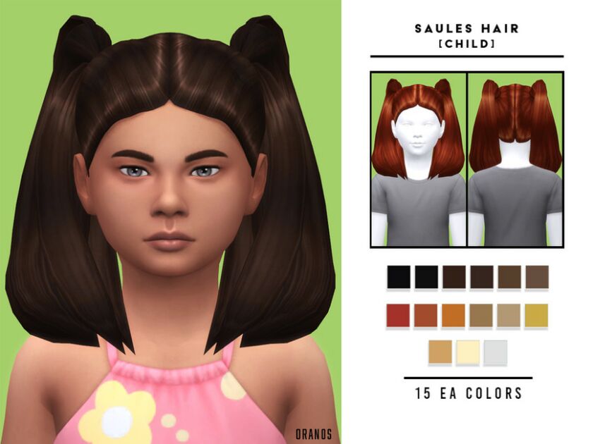 Saules Hair [Child] By Oranostr Sims 4 CC