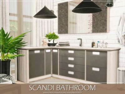 Scandi Bathroom By Mychqqq Sims 4 CC